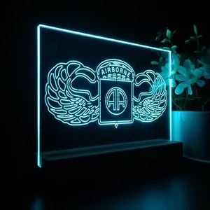 US Army 82nd Airborne Division Wings LED Desk Light