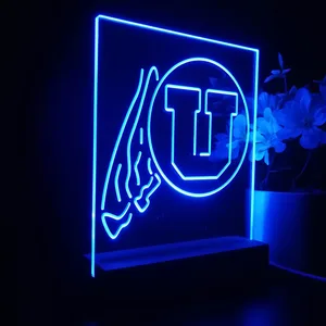 Utah Utes Logo LED Desk Light