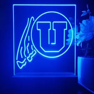 Utah Utes Logo LED Desk Light