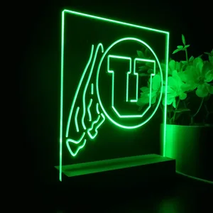 Utah Utes Logo LED Desk Light