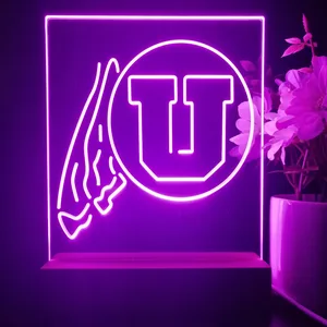 Utah Utes Logo LED Desk Light