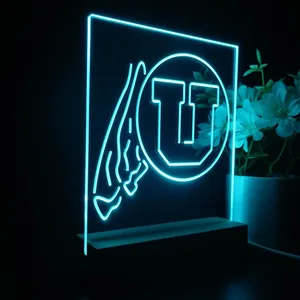 Utah Utes Logo LED Desk Light