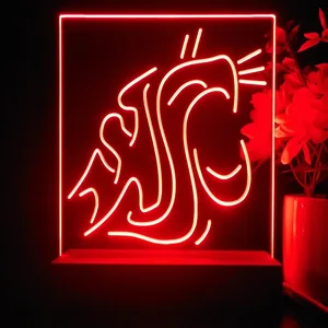 Washington State Cougars Logo LED Desk Light