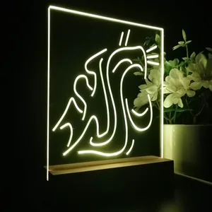 Washington State Cougars Logo LED Desk Light