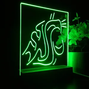 Washington State Cougars Logo LED Desk Light