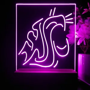Washington State Cougars Logo LED Desk Light