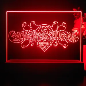 Wicked Weed Brewing Banner LED Desk Light