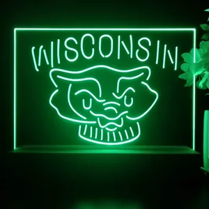Wisconsin Badgers Logo 2 LED Desk Light