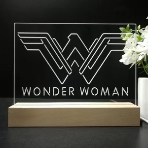 Wonder Woman Logo LED Desk Light