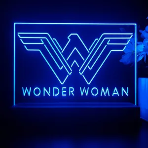 Wonder Woman Logo LED Desk Light