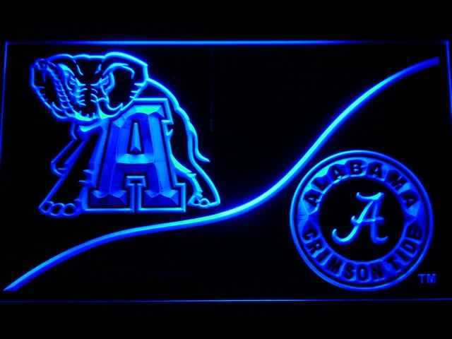 Alabama Crimson Tide Split LED Neon Sign