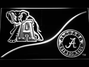 Alabama Crimson Tide Split LED Neon Sign