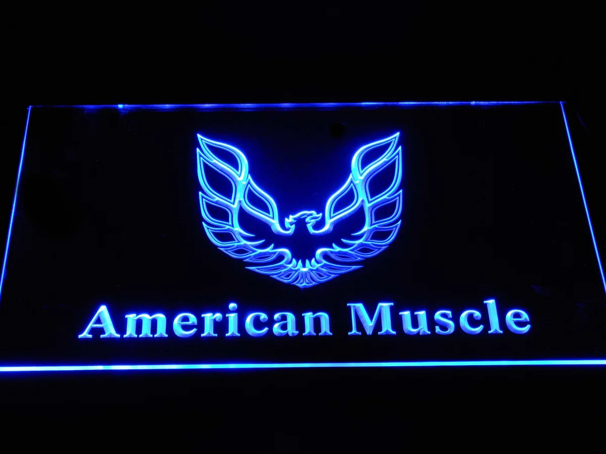 American Muscle Eagle Logo LED Neon Sign