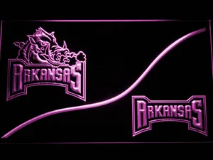 Arkansas Razorbacks Split LED Neon Sign