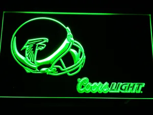 Atlanta Falcons Coors Light Helmet LED Neon Sign