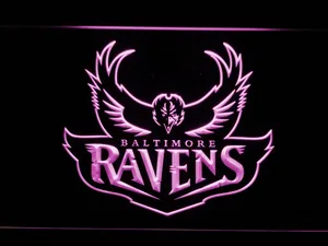 Baltimore Ravens 1996-1998 Logo LED Neon Sign - Legacy Edition