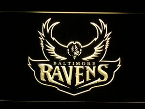 Baltimore Ravens 1996-1998 Logo LED Neon Sign - Legacy Edition