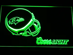 Baltimore Ravens Coors Light Helmet LED Neon Sign
