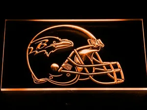 Baltimore Ravens Helmet LED Neon Sign