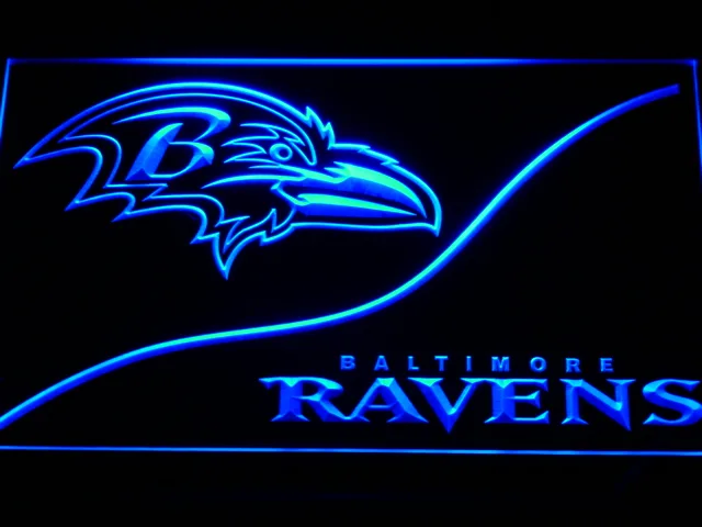 Baltimore Ravens Split LED Neon Sign