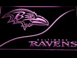 Baltimore Ravens Split LED Neon Sign