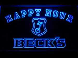 Beck's Happy Hour LED Neon Sign