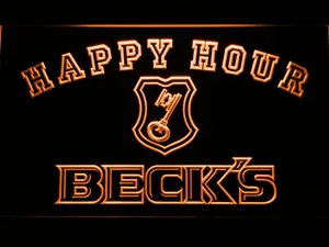 Beck's Happy Hour LED Neon Sign