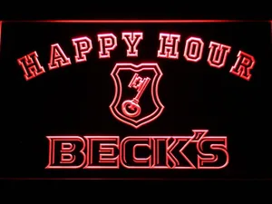 Beck's Happy Hour LED Neon Sign
