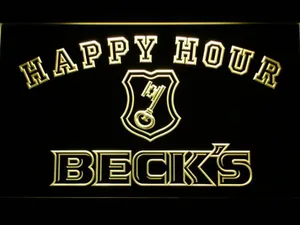 Beck's Happy Hour LED Neon Sign