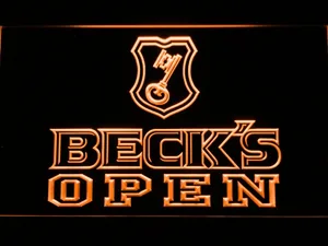 Beck's Open LED Neon Sign