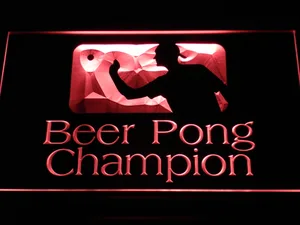 Beer Pong Champion LED Neon Sign