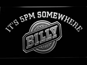 Billy Beer It's 5pm Somewhere LED Neon Sign