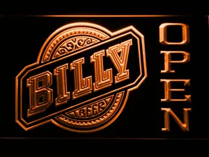 Billy Beer Open LED Neon Sign