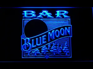 Blue Moon Old Logo Bar LED Neon Sign
