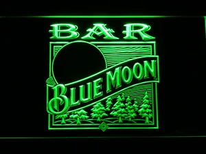 Blue Moon Old Logo Bar LED Neon Sign