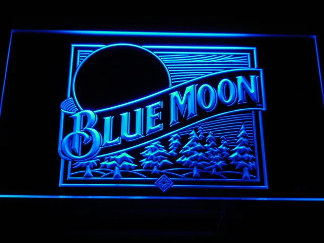 Blue Moon Old Logo LED Neon Sign
