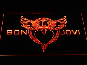 Bon Jovi Heart and Dagger Logo LED Neon Sign