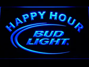 Bud Light Happy Hour LED Neon Sign
