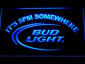 Bud Light It's 5pm Somewhere LED Neon Sign