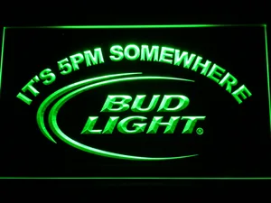 Bud Light It's 5pm Somewhere LED Neon Sign