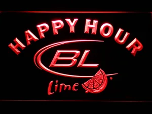 Bud Light Lime Happy Hour LED Neon Sign