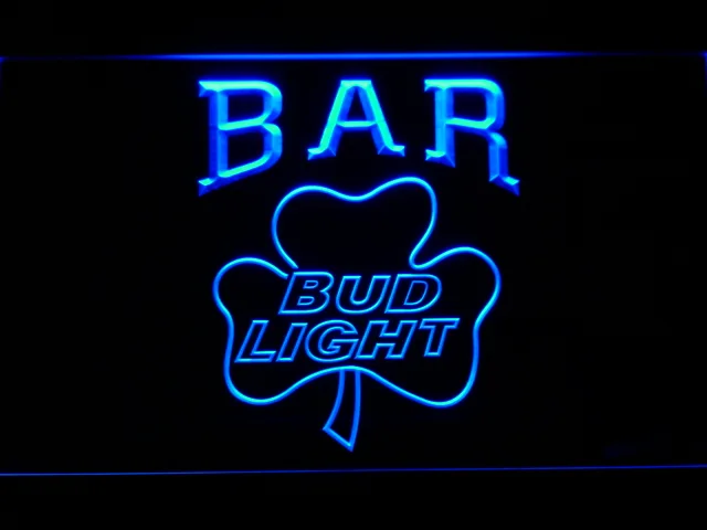 Bud Light Shamrock Bar LED Neon Sign