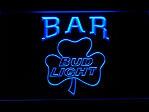Bud Light Shamrock Bar LED Neon Sign