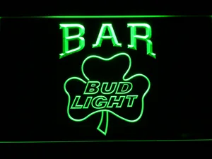 Bud Light Shamrock Bar LED Neon Sign