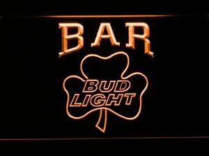 Bud Light Shamrock Bar LED Neon Sign