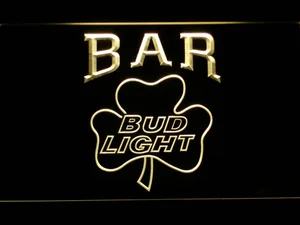 Bud Light Shamrock Bar LED Neon Sign
