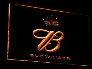 Budweiser Crowned B  LED Neon Sign