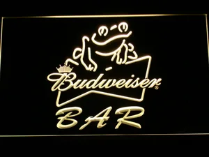 Budweiser Frog Bar LED Neon Sign