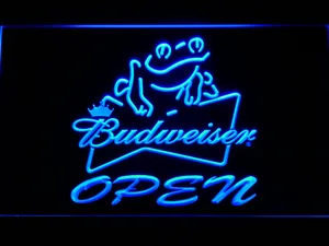 Budweiser Frog Open LED Neon Sign