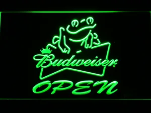 Budweiser Frog Open LED Neon Sign